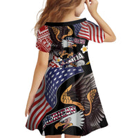 United States and American Samoa Together Family Matching Puletasi and Hawaiian Shirt Bald Eagle and Polynesian Traditional Culture with Plumeria LT03 - Polynesian Pride
