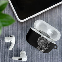 Hawaiian Traditional Tattoos AirPods Case Kakau Tribal Tropical Plant Motif Black Color LT03 - Polynesian Pride