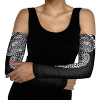Hawaiian Traditional Tattoos Arm Sleeves Kakau Tribal Tropical Plant Motif Black Color LT03 - Polynesian Pride
