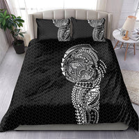 Hawaiian Traditional Tattoos Bedding Set Kakau Tribal Tropical Plant Motif Black Color LT03 - Polynesian Pride