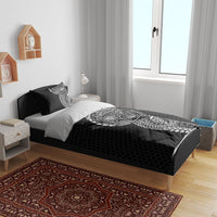 Hawaiian Traditional Tattoos Bedding Set Kakau Tribal Tropical Plant Motif Black Color LT03 - Polynesian Pride