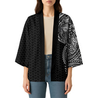 Hawaiian Traditional Tattoos Kimono Kakau Tribal Tropical Plant Motif Black Color LT03 - Polynesian Pride