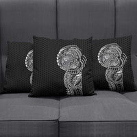 Hawaiian Traditional Tattoos Pillow Cover Kakau Tribal Tropical Plant Motif Black Color LT03 - Polynesian Pride