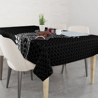Hawaiian Traditional Tattoos Tablecloth Kakau Tribal Tropical Plant Motif Black Color LT03 - Polynesian Pride