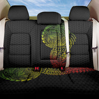 Hawaiian Traditional Tattoos Back Car Seat Cover Kakau Tribal Tropical Plant Motif Kanaka Maoli Flag Color Inspired LT03 One Size Multicolor - Polynesian Pride