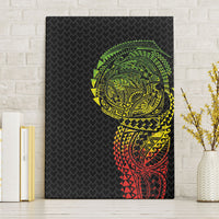Hawaiian Traditional Tattoos Canvas Wall Art Kakau Tribal Tropical Plant Motif Kanaka Maoli Flag Color Inspired LT03 Without Frame Multicolor - Polynesian Pride