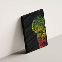 Hawaiian Traditional Tattoos Canvas Wall Art Kakau Tribal Tropical Plant Motif Kanaka Maoli Flag Color Inspired LT03 - Polynesian Pride