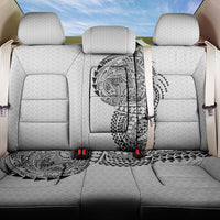 Hawaiian Traditional Tattoos Back Car Seat Cover Kakau Tribal Tropical Plant Motif White Color LT03 One Size White - Polynesian Pride
