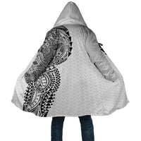 Hawaiian Traditional Tattoos Cloak Kakau Tribal Tropical Plant Motif White Color LT03 Unisex White - Polynesian Pride