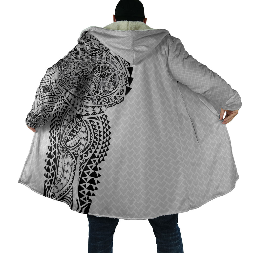 Hawaiian Traditional Tattoos Cloak Kakau Tribal Tropical Plant Motif White Color LT03 - Polynesian Pride