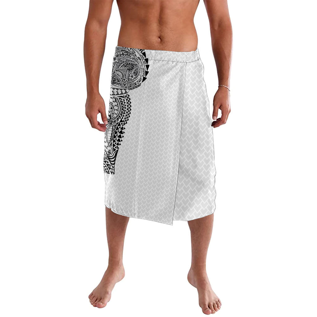Hawaiian Traditional Tattoos Lavalava Kakau Tribal Tropical Plant Motif White Color LT03 White - Polynesian Pride