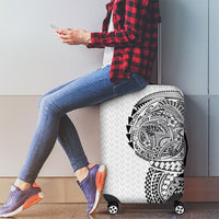 Hawaiian Traditional Tattoos Luggage Cover Kakau Tribal Tropical Plant Motif White Color LT03 - Polynesian Pride