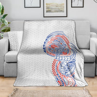 Hawaiian Traditional Tattoos Blanket Kakau Tribal Tropical Plant Motif Hawaii Flag Color Inspired LT03 - Polynesian Pride