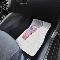 Hawaiian Traditional Tattoos Car Mats Kakau Tribal Tropical Plant Motif Hawaii Flag Color Inspired LT03 - Polynesian Pride