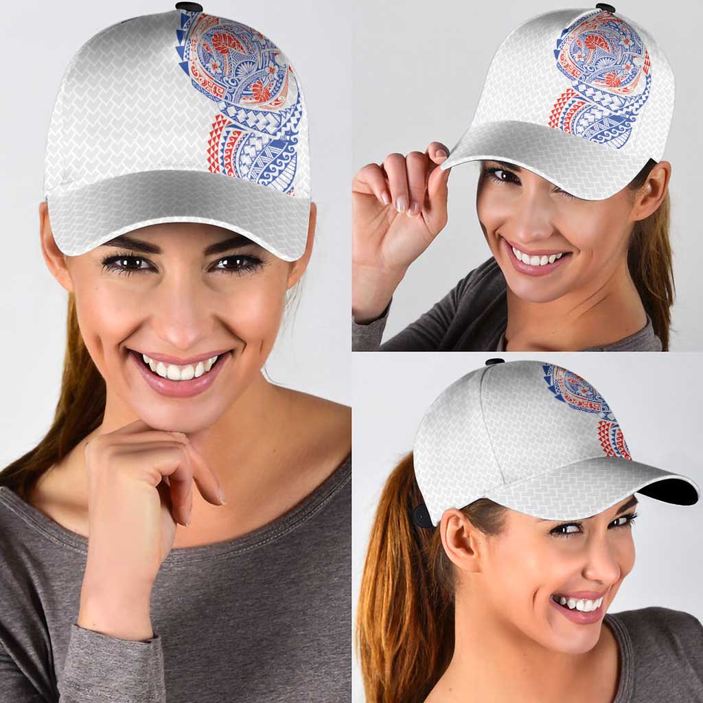 Hawaiian Traditional Tattoos Classic Cap Kakau Tribal Tropical Plants Motif Hawaii Flag Color Inspired LT03 - Polynesian Pride