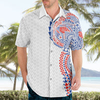 Hawaiian Traditional Tattoos Hawaiian Shirt Kakau Tribal Tropical Plant Motif Hawaii Flag Color Inspired LT03 - Polynesian Pride