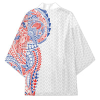 Hawaiian Traditional Tattoos Kimono Kakau Tribal Tropical Plant Motif Hawaii Flag Color Inspired LT03 - Polynesian Pride