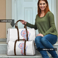 Hawaiian Traditional Tattoos Travel Bag Kakau Tribal Tropical Plant Motif Hawaii Flag Color Inspired LT03 - Polynesian Pride