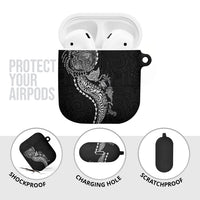 Hawaiian Kakau Tribal Sea Animals Tattoos AirPods Case Black Color