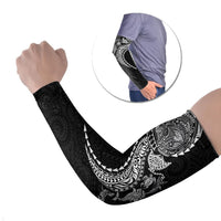 Hawaiian Kakau Tribal Sea Animals Tattoos Arm Sleeves Black Color