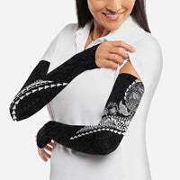 Hawaiian Kakau Tribal Sea Animals Tattoos Arm Sleeves Black Color