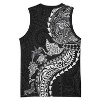 Hawaiian Kakau Tribal Sea Animals Tattoos Basketball Jersey Black Color LT03 - Polynesian Pride