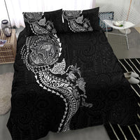 Hawaiian Kakau Tribal Sea Animals Tattoos Bedding Set Black Color LT03 - Polynesian Pride