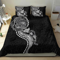 Hawaiian Kakau Tribal Sea Animals Tattoos Bedding Set Black Color LT03 - Polynesian Pride