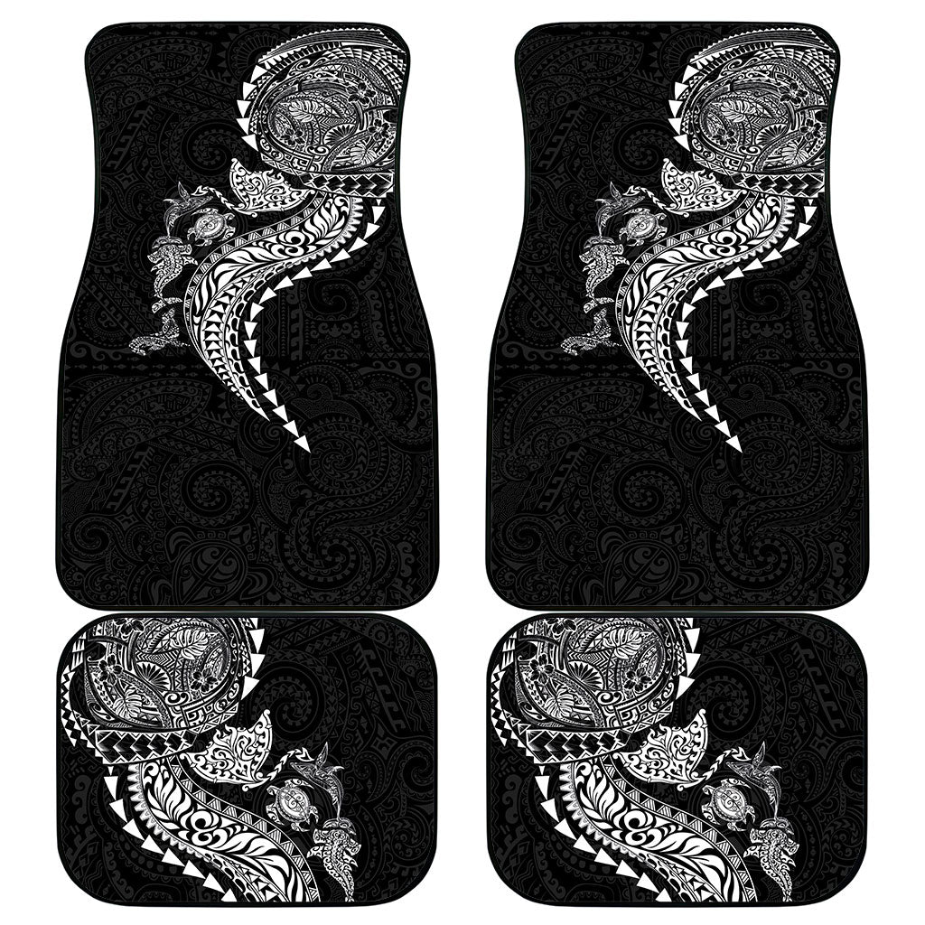 Hawaiian Kakau Tribal Sea Animals Tattoos Car Mats Black Color