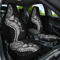 Hawaiian Kakau Tribal Sea Animals Tattoos Car Seat Cover Black Color LT03 One Size Black - Polynesian Pride