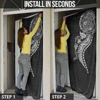 Hawaiian Kakau Tribal Sea Animals Tattoos Door Cover Black Color LT03 - Polynesian Pride