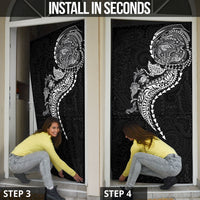 Hawaiian Kakau Tribal Sea Animals Tattoos Door Cover Black Color LT03 - Polynesian Pride