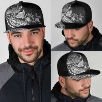 Hawaiian Kakau Tribal Sea Animals Tattoos Mesh Trucker Cap Black Color LT03 - Polynesian Pride