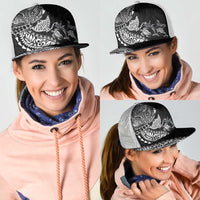 Hawaiian Kakau Tribal Sea Animals Tattoos Mesh Trucker Cap Black Color LT03 - Polynesian Pride