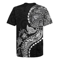 Hawaiian Kakau Tribal Sea Animals Tattoos Rugby Jersey Black Color