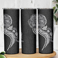 Hawaiian Kakau Tribal Sea Animals Tattoos Skinny Tumbler Black Color LT03 - Polynesian Pride