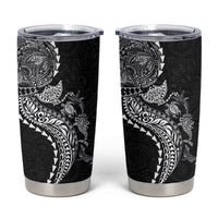Hawaiian Kakau Tribal Sea Animals Tattoos Tumbler Cup Black Color LT03 Black - Polynesian Pride