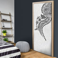 Hawaiian Kakau Tribal Sea Animals Tattoos Door Cover White Color LT03 - Polynesian Pride