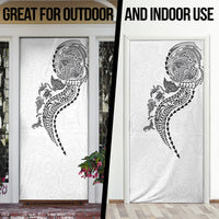Hawaiian Kakau Tribal Sea Animals Tattoos Door Cover White Color LT03 - Polynesian Pride