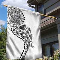 Hawaiian Kakau Tribal Sea Animals Tattoos Garden Flag White Color