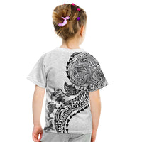 Hawaiian Kakau Tribal Sea Animals Tattoos Kid T Shirt White Color LT03 - Polynesian Pride
