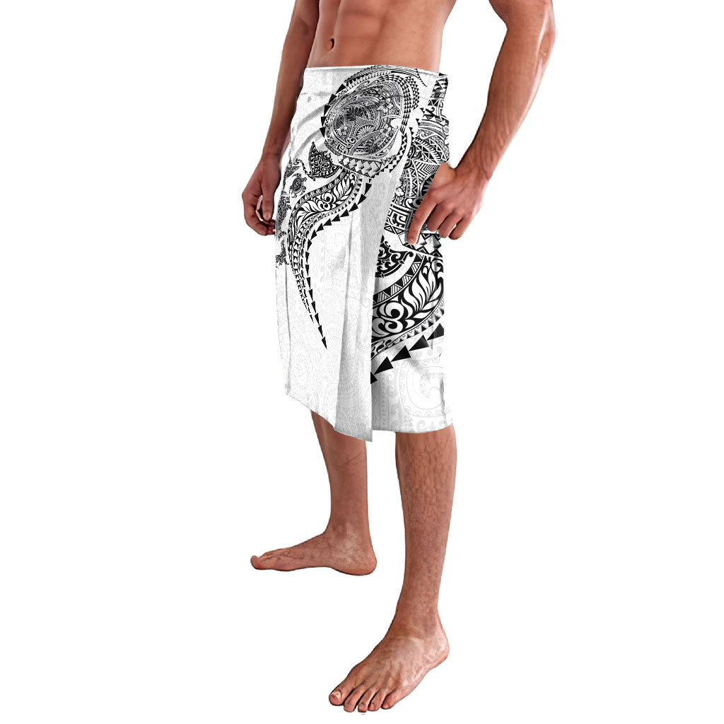 Hawaiian Kakau Tribal Sea Animals Tattoos Lavalava White Color LT03 - Polynesian Pride