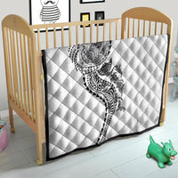 Hawaiian Kakau Tribal Sea Animals Tattoos Quilt White Color
