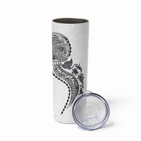 Hawaiian Kakau Tribal Sea Animals Tattoos Skinny Tumbler White Color LT03 - Polynesian Pride