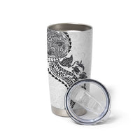 Hawaiian Kakau Tribal Sea Animals Tattoos Tumbler Cup White Color LT03 - Polynesian Pride