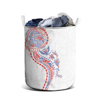 Hawaiian Kakau Tribal Sea Animals Tattoos Laundry Basket Hawaii Flag Color Inspired LT03 - Polynesian Pride
