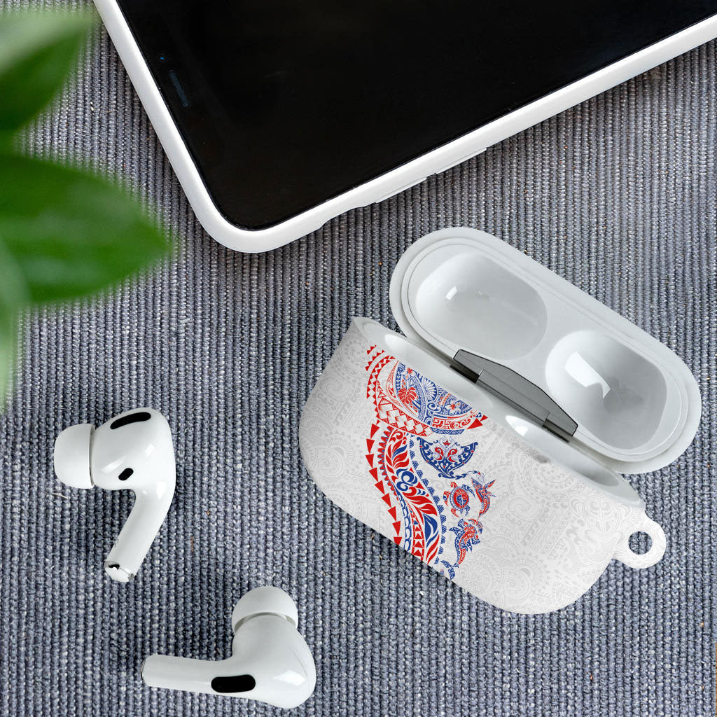 Hawaiian Kakau Tribal Sea Animals Tattoos AirPods Case Hawaii Flag Color Inspired LT03 - Polynesian Pride