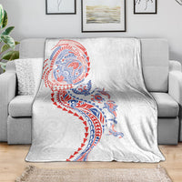 Hawaiian Kakau Tribal Sea Animals Tattoos Blanket Hawaii Flag Color Inspired