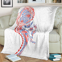 Hawaiian Kakau Tribal Sea Animals Tattoos Blanket Hawaii Flag Color Inspired