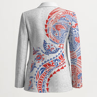 Hawaiian Kakau Tribal Sea Animals Tattoos Blazer Hawaii Flag Color Inspired